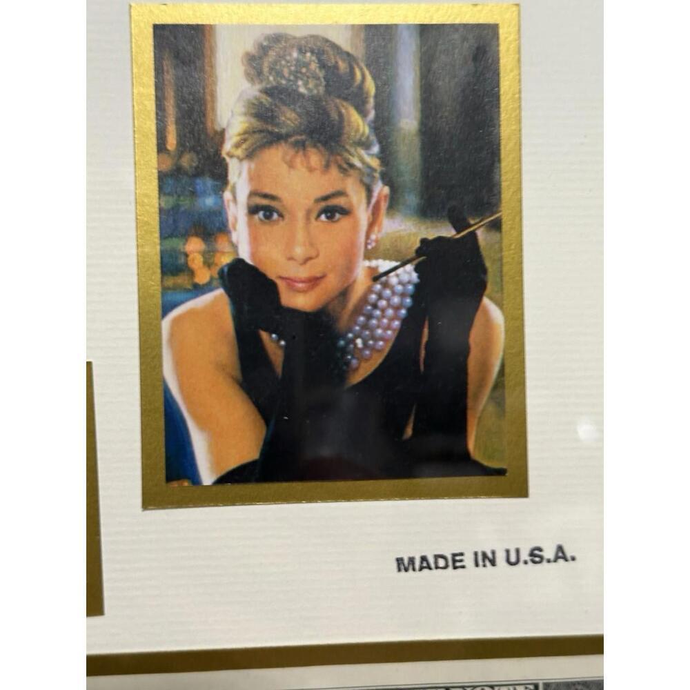 VTG Audrey Hepburn Framed Art Print Set Iconic Hollywood Glam Wall Decor - Picture 2 of 5